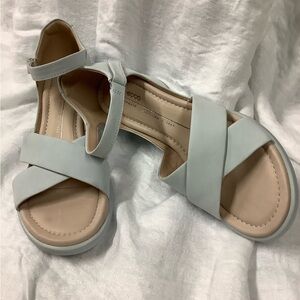 Ecco Blue Sandals Minimalist Design Comfortable